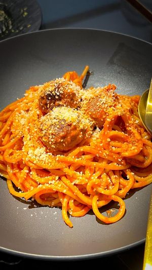 Spaghetti and meatballs  at Choose in Madrid