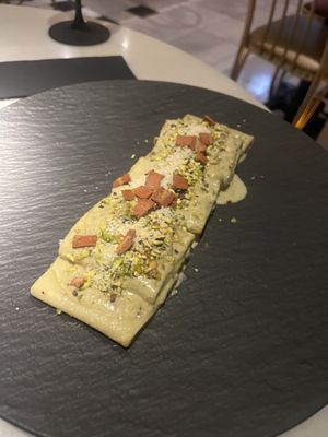 paccheri al pistachio  at Choose in Madrid