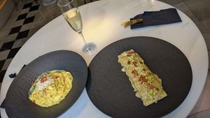 La Carbonara, Paccheri al pistacchio di Bronte at Choose in Madrid