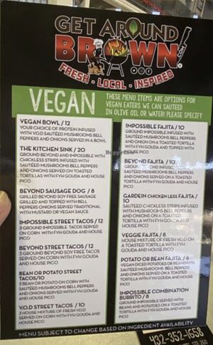 Lots of vegan options  at Browns Bar B Q  in Midland