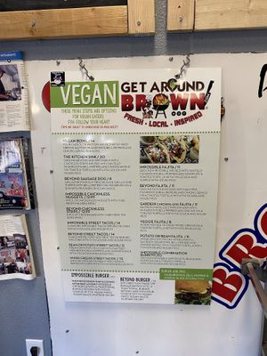 Vegan menu #Veganuary at Browns Bar B Q  in Midland
