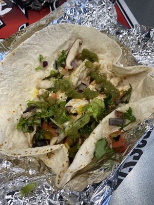 “Chick’n” Fajitas #Veganuary at Browns Bar B Q  in Midland