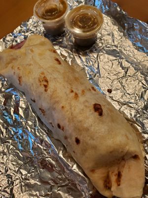 Impossible Combo burrito  at Browns Bar B Q  in Midland
