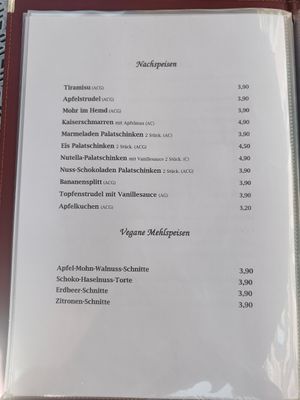 Desserts at Pizzeria Ristorante Ciao in Vienna