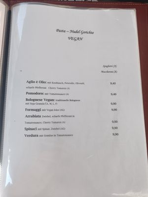 Vegan pasta at Pizzeria Ristorante Ciao in Vienna