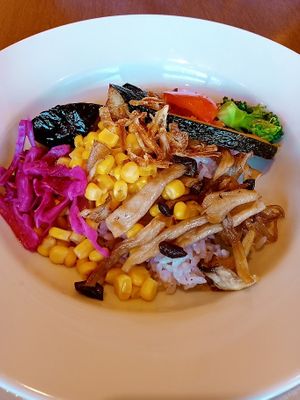 Multi grain rice with vegetables at Royal Host in Nagoya