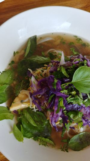 vegan pho at Alam Green Lotus in Ubud