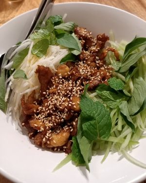 Teriyaki noodles at Alam Green Lotus in Ubud