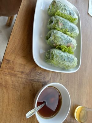 Summer rolls, awesome!  at Alam Green Lotus in Ubud