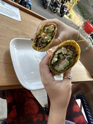 Za’atar oregano wrap, kids loved it  at Alam Green Lotus in Ubud