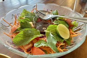 Side salad that comes with the Jungle Rendang  at Alam Green Lotus in Ubud