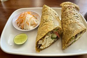 Za’atar oregano wrap   at Alam Green Lotus in Ubud