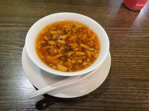 Vegan soup (part of set lunch)  at Asia Luong in Hannover