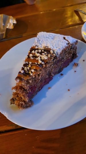 This cherry spice cake was probably the best cake I've ever eaten in Munich at Café Gans am Wasser in Munich