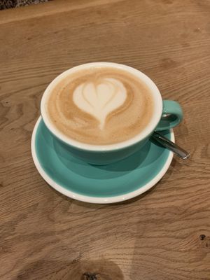 Cafe latte with oat milk   at Birdie & Co - Bagelstraße in Dusseldorf