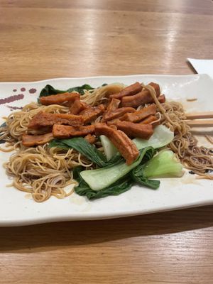   at Happy Veggie Restaurant in New York City