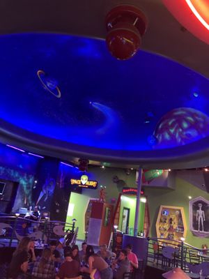 Fun tacky space theme!  at Space Aliens in Bismarck
