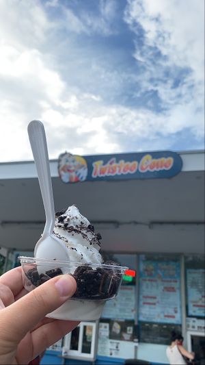 Soft serve vanilla with Oreos  at Twistee Cone in New Paltz