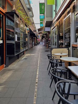 Cafe is in a cute little alleyway   at BARE - Bites Bowls & Brews in Bowral