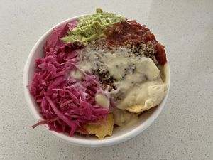 A really great take on nachos  at BARE - Bites Bowls & Brews in Bowral