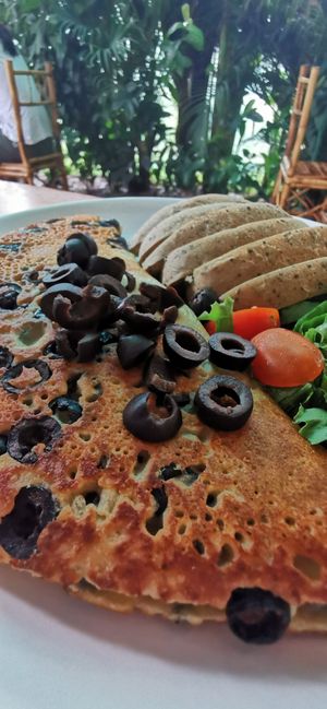 Vegan Omelette at Indómitos Café & Bar in Uvita