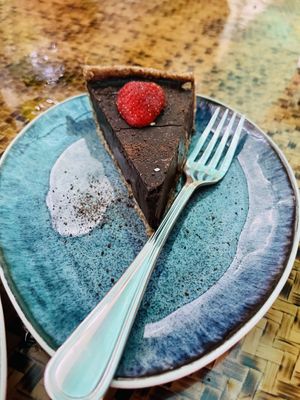 Avocado chocolate cake   at Indómitos Café & Bar in Uvita