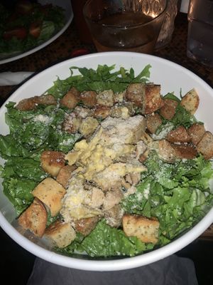 vegan chicken caesar salad  at Indómitos Café & Bar in Uvita
