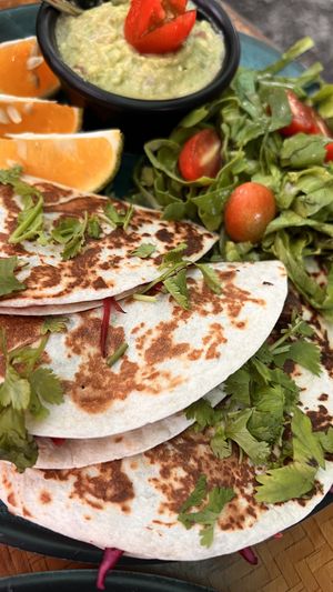 Seitan & spinach tacos  at Indómitos Café & Bar in Uvita