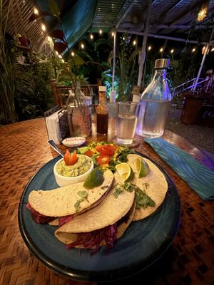 Seitan tacos  at Indómitos Café & Bar in Uvita