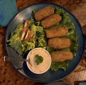Mushroom Croquettes  at Indómitos Café & Bar in Uvita