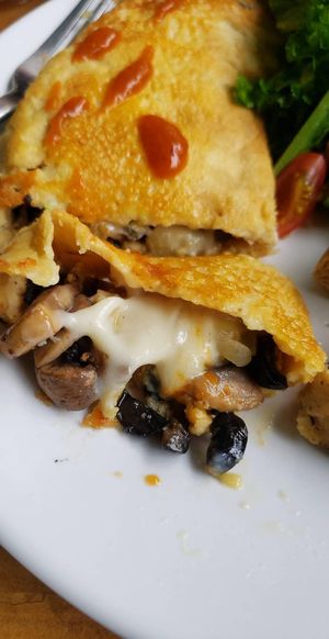 Vegan Mediterranean Omelette  at Indómitos Café & Bar in Uvita