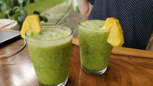 Green smoothie at Indómitos Café & Bar in Uvita