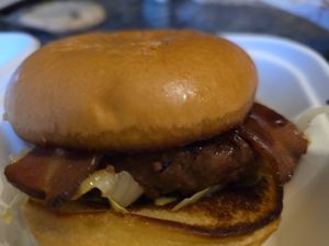 Bbq beef burger at Hank's Vegan Restaurant in Ipswich