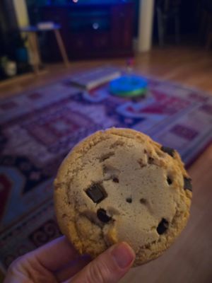 Chocolate chip cookie at Hank's Vegan Restaurant in Ipswich