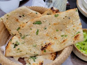Garlic naan vegan! at Munch Box by Nidhi in Bangkok