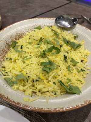 Saffron rice at Munch Box by Nidhi in Bangkok