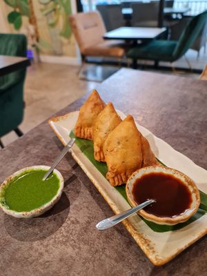 Samosas - different filling in each at Munch Box by Nidhi in Bangkok