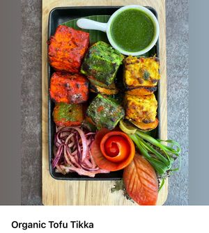 Organic Tofu Tikka Platter 🥰  at Munch Box by Nidhi in Bangkok