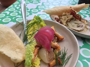Vegan tapas at Brygger Bauers Grotter in Viborg