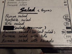 Vegan salad menu at Uncle Cafe   in Koh Phangan