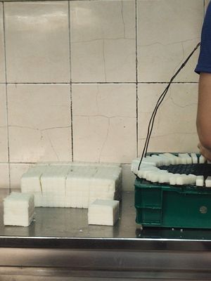 Preparing at Deep Fried Carrot Cake 现炸萝卜糕 in Central Singapore