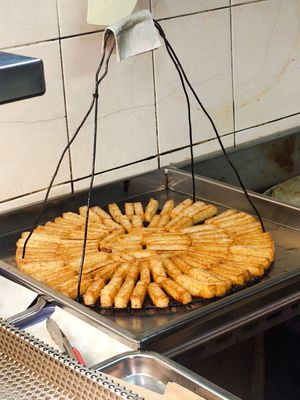 Ready for sale at Deep Fried Carrot Cake 现炸萝卜糕 in Central Singapore