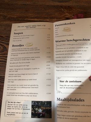 Menu  at Het Hof Van Dwingeloo in Dwingeloo
