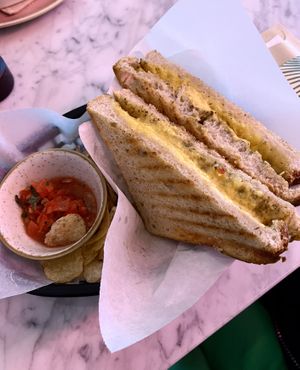 Grilled cheese sandwich 🥪  at OM NOM NOM CAFÉ in Munich