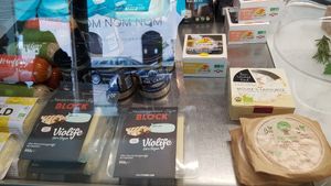 Vegan cheese selection at OM NOM NOM CAFÉ in Munich