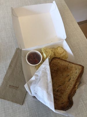 Grilled Cheese Sandwich with Kimchi 🤤  at OM NOM NOM CAFÉ in Munich