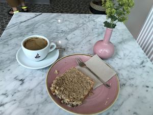 Hazelnut cake at OM NOM NOM CAFÉ in Munich