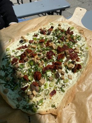 Flammkuchen at OM NOM NOM CAFÉ in Munich