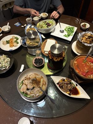 Variety of dishes we hadve  at Tianchu Miaoxiang - Chaowai in Beijing