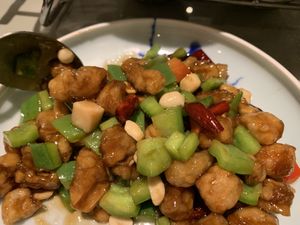 delicious kung pao "chicken" - my personal favorite at Tianchu Miaoxiang - Chaowai in Beijing